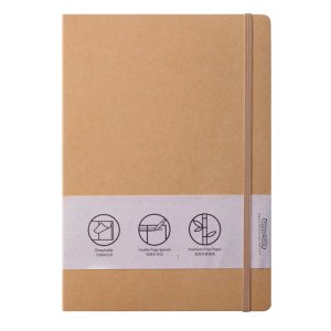 Kiaace Custom Perfect Binding Environmentally Friendly Bamboo Cover A5 Blank Notebook