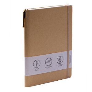 Custom A5  Thermal  Binding Round Spine Recyclable Bamboo Cover Sublimation Blank Notebook