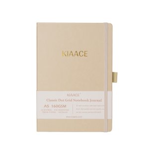 Kiaace Custom Hardcover A5 Thick Paper Elastic Closure Blank Notebook Stationery With Shiny Edges
