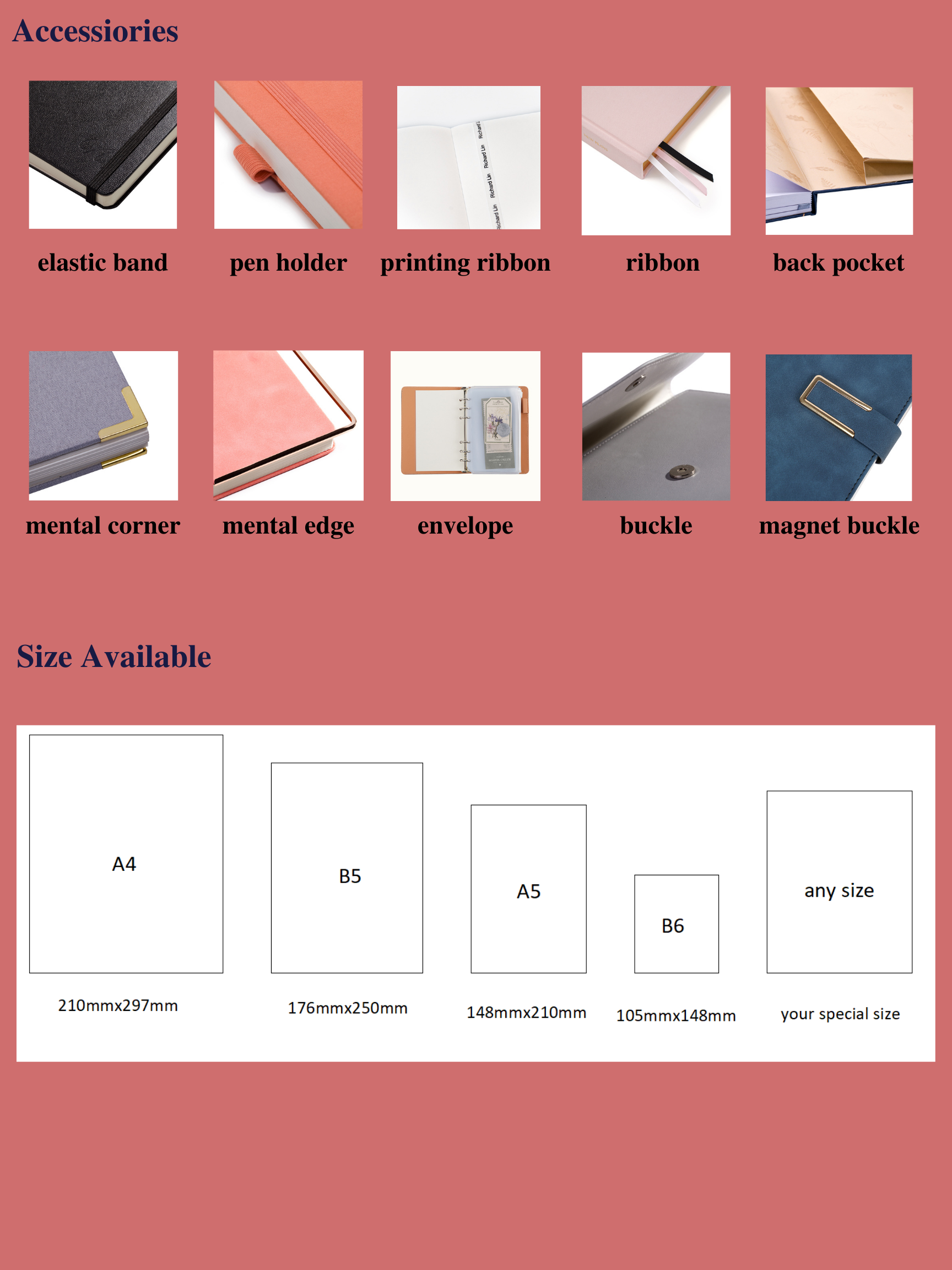Kiaace Custom Case Binding B6 Linen Fabric Weekly Daily Undated Planner - Planner - 4