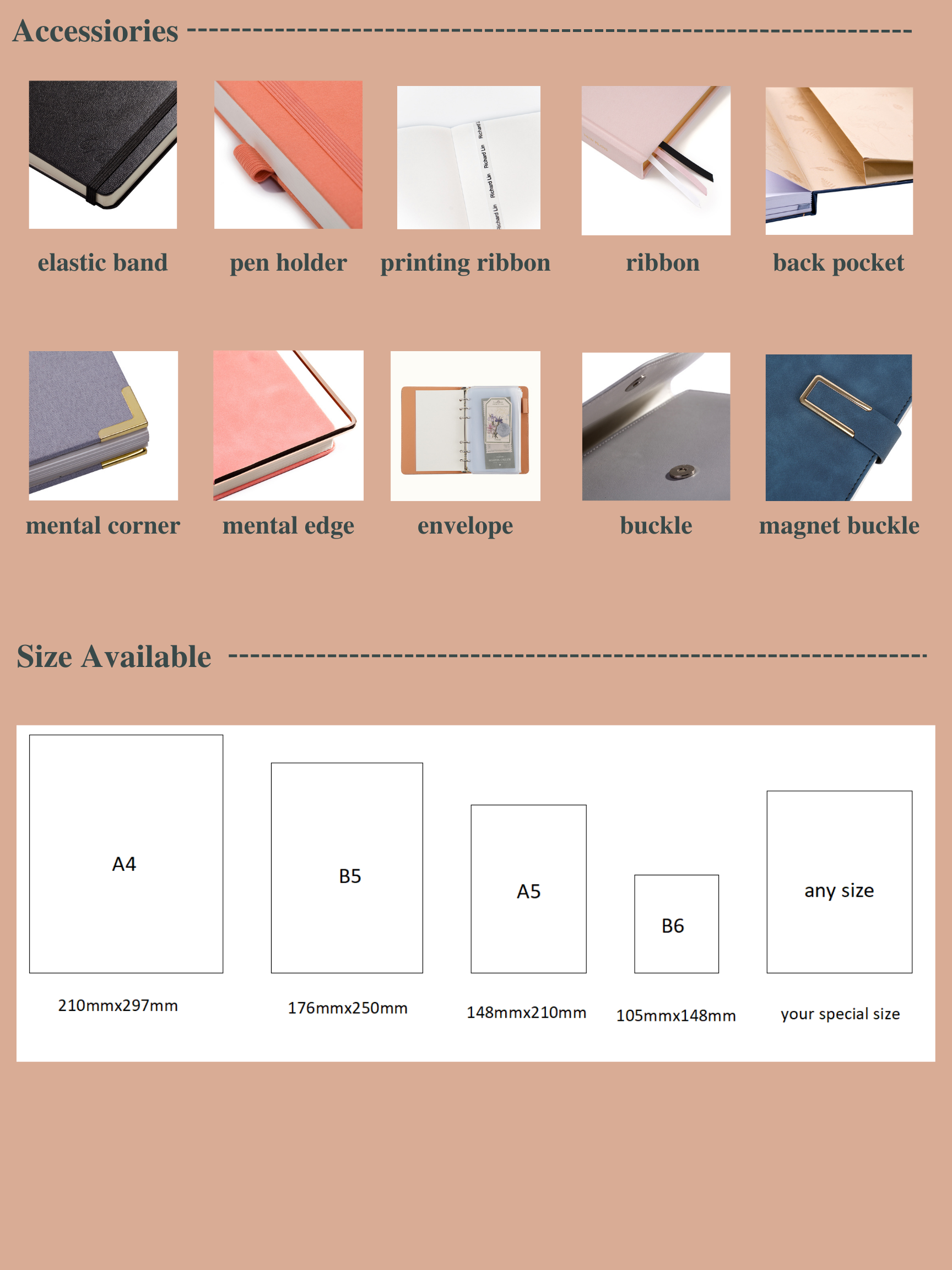 Custom A5 Eco Friendly Recyclable Material Sublimation Blank Notebooks - Notebook - 4