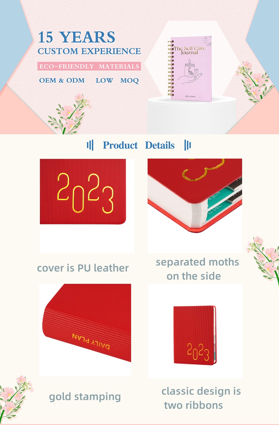 Custom A6 PU leather Softcover 2023 Planner Notebook - Planner - 1
