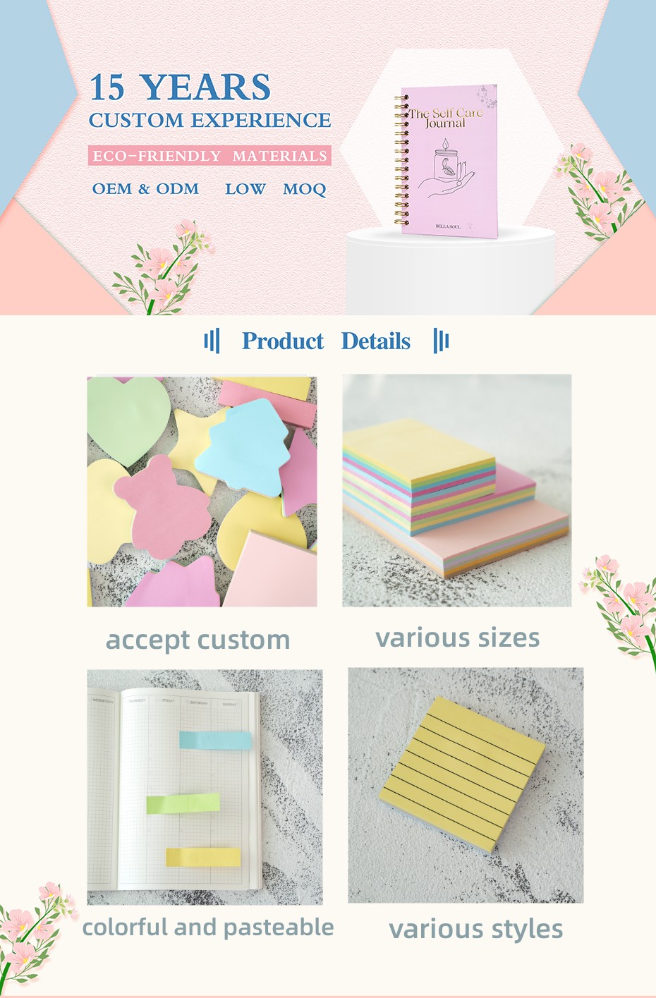 Custom Variety Of Styles Multiple Colors Sticky Notes - Accessory - 1
