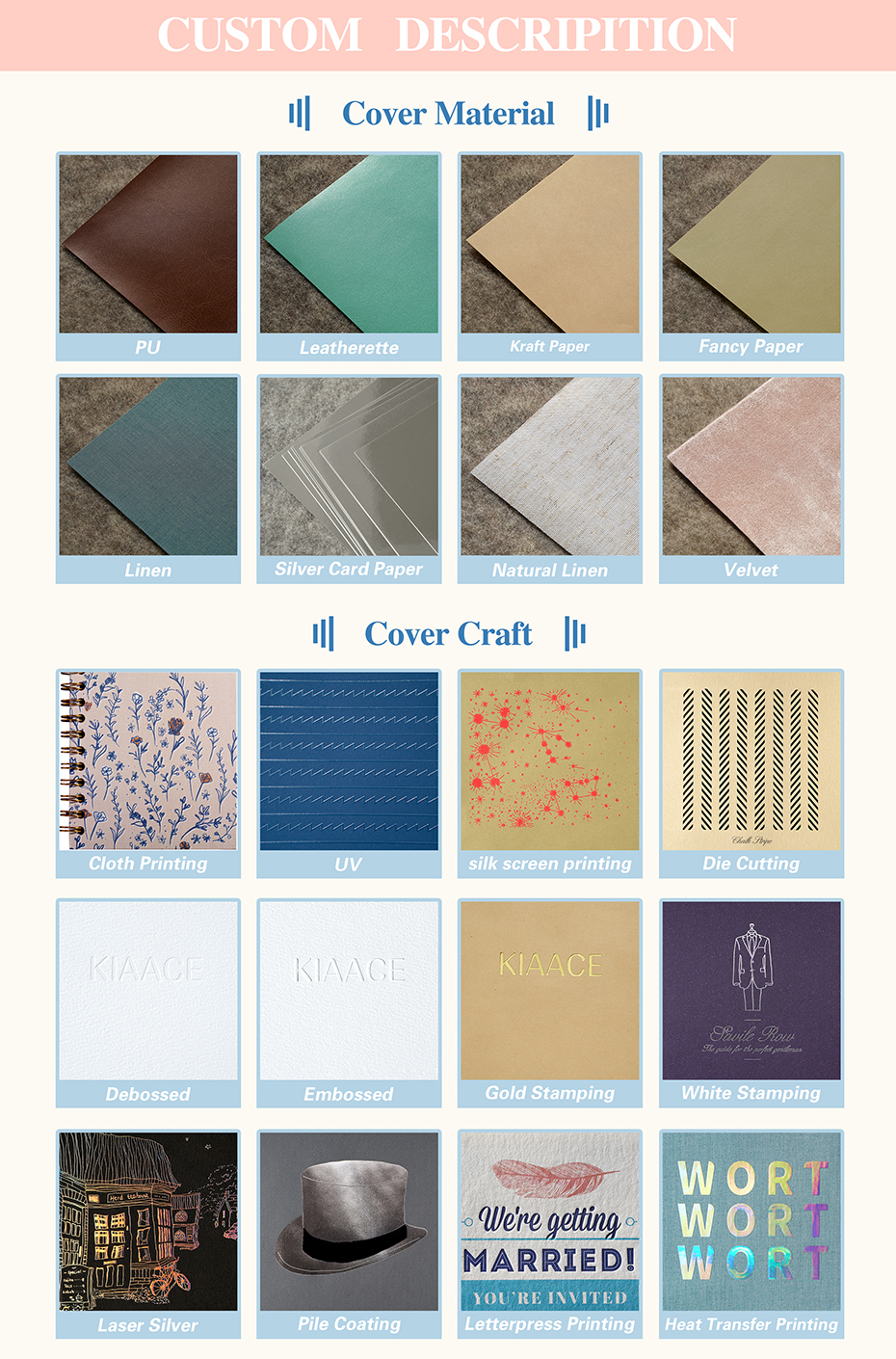 Custom Hardcover Fabric Linen Dream Journal - Journal - 2