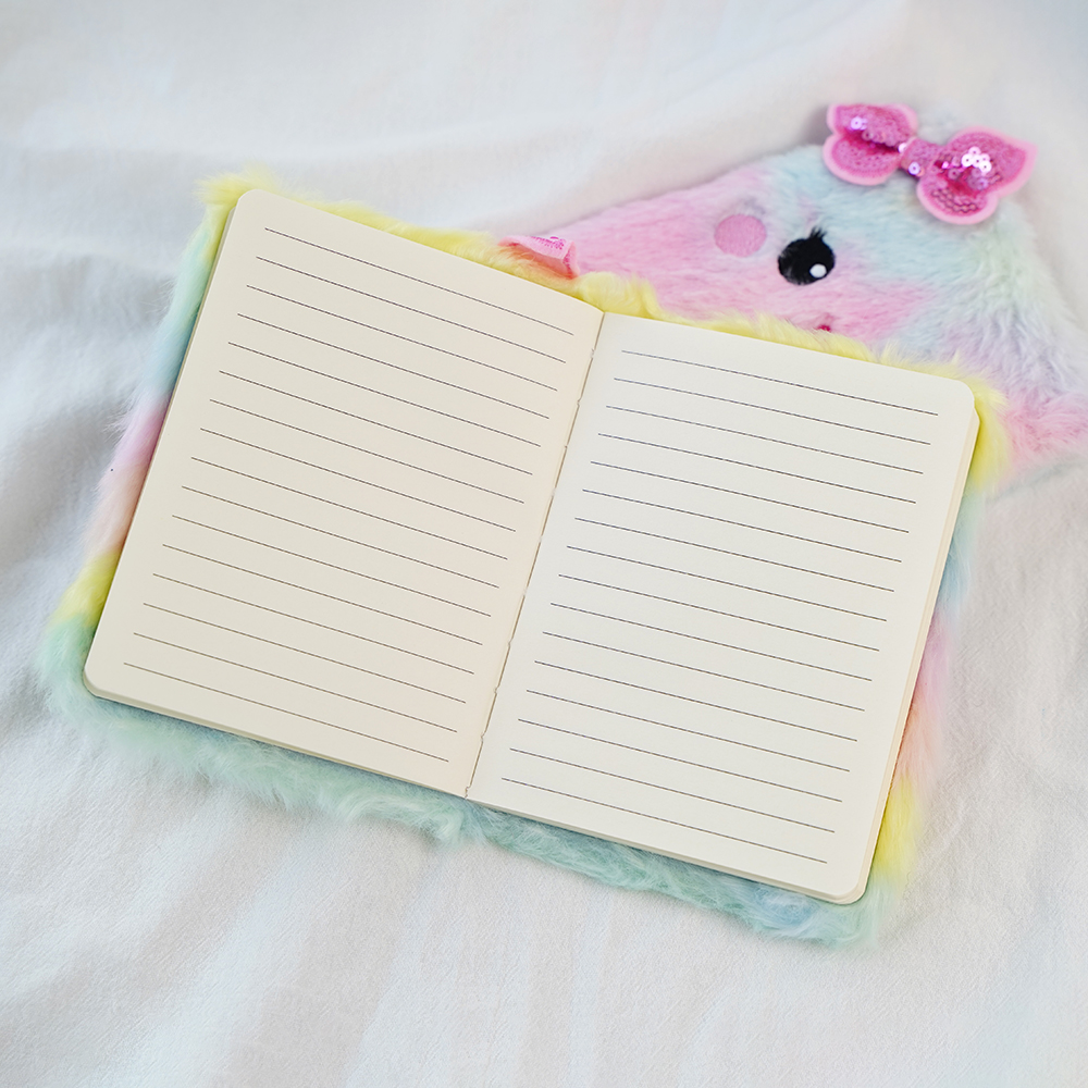 A lovely plush notebook with a girl's heart bursting - New Trends - 3